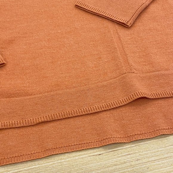 Talbot Women Pure Merino Wool Soft Orange Sweater Petite US M - Picture 14 of 14